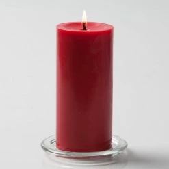 Richland Pillar Candles 3"x6" Red Set Of 24