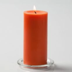 Richland Pillar Candles 3"x6" Orange Set Of 12