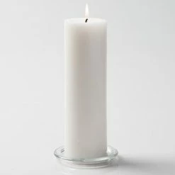 Richland Pillar Candle 9" & Eastland Square Holder 12" Set Of 12
