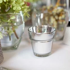 Richland Eastland Flowerpot Votive Holder Mirrored Set Of 12