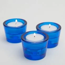 Richland Multi-Use Tealight And Taper Holder Blue Set Of 72
