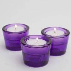 Richland Multi-Use Tealight And Taper Holder Purple Set Of 72