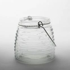 Richland Shop By Event Eastland 4.6" Hanging Horizontal Ribbed Glass Jar With Handle Set Of 12