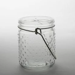 Richland Eastland 5.1" Hanging Dotted Glass Jar With Handle Set Of 6