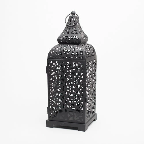 Richland Black Moroccan Temple Metal Lantern Reception 1 Richland Black Moroccan Temple Metal Lantern Reception