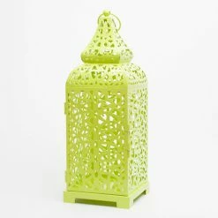 Richland Lime Moroccan Temple Metal Lantern Reception
