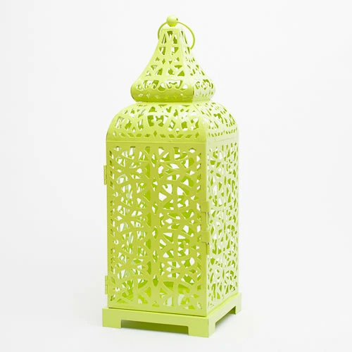 Richland Lime Moroccan Temple Metal Lantern Reception 1 Richland Lime Moroccan Temple Metal Lantern Reception