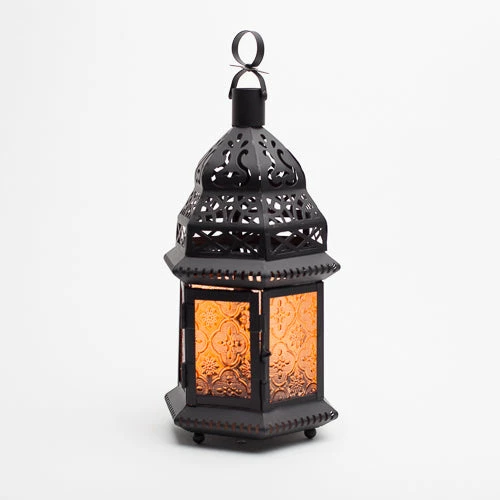 Richland Hanging Moroccan Metal Lantern With Orange Embossed Glass Reception 2 Richland Hanging Moroccan Metal Lantern With Orange Embossed Glass Reception