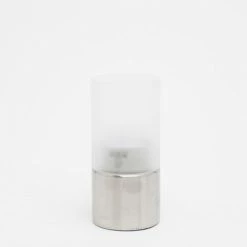 Richland Stainless Steel Frosted Decorative Cylinder - Medium