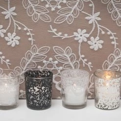 Shop By Event Richland Black Lace Design Votive Holder Set Of 12