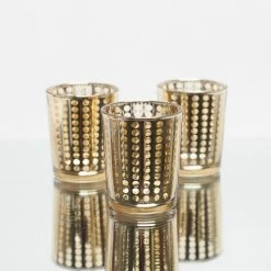 Shop By Event Richland Gold Dotted Glass Holder – Small Set Of 72