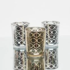 Richland Gold Hexagonal Glass Holder – Small Set Of 72