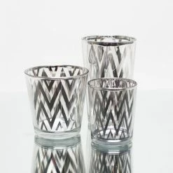 Richland Silver Chevron Glass Holder - Medium Set Of 48 Shop By Event