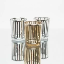 Richland Silver Stripe Glass Holder - Small Set Of 12 7 Richland Silver Stripe Glass Holder - Small Set Of 12
