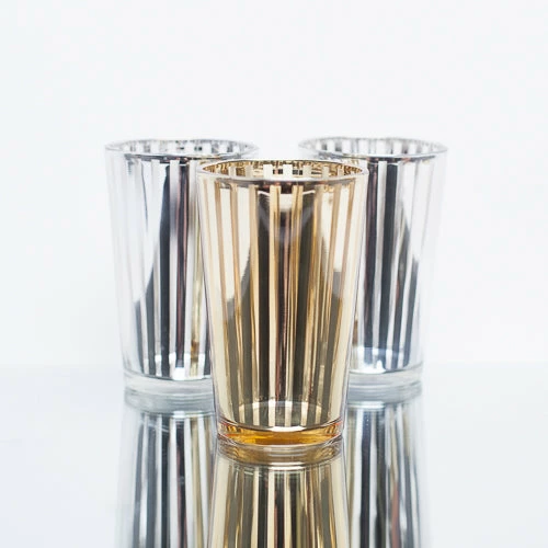 Richland Silver Stripe Glass Holder - Large Set Of 6 2 Richland Silver Stripe Glass Holder - Large Set Of 6
