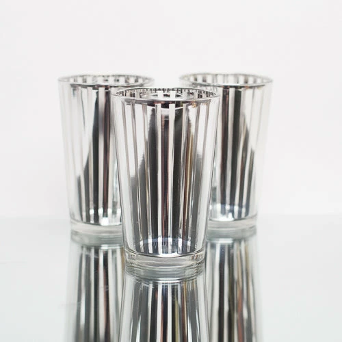 Richland Silver Stripe Glass Holder - Large Set Of 6 1 Richland Silver Stripe Glass Holder - Large Set Of 6