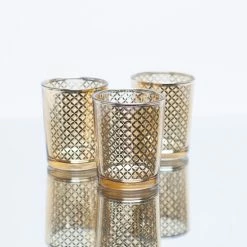 Shop By Event Richland Gold Lattice Glass Holder - Small Set Of 72