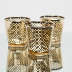Shop By Event Richland Gold Lattice Glass Holder - Medium Set Of 48