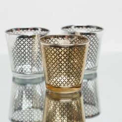 Shop By Event Richland Gold Lattice Glass Holder - Medium Set Of 48