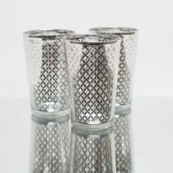 Shop By Event Richland Silver Lattice Glass Holder - Large Set Of 48