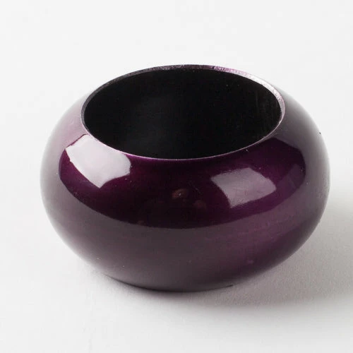 Tablescape Richland Napkin Ring 2.3" Eggplant Set Of 4 1 Tablescape Richland Napkin Ring 2.3" Eggplant Set Of 4