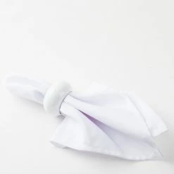 Richland Napkin Ring 2.3" White Set Of 48 Seasonal Parties