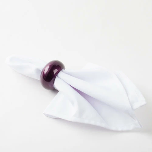 Tablescape Richland Napkin Ring 2.3" Eggplant Set Of 4 2 Tablescape Richland Napkin Ring 2.3" Eggplant Set Of 4