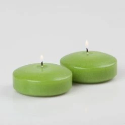 Richland Floating Candles 3" Green Set Of 24 Ceremony