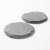 Candle Holders Richland Round Natural Slate Coaster 4" Set Of 4