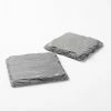 Richland Square Natural Slate Coaster 4" Set Of 12