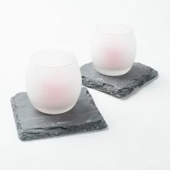 Richland Square Natural Slate Coaster 4" Set Of 12