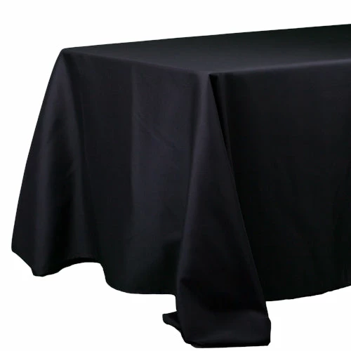Richland Rectangle Tablecloth 90"x132" Black 1 Richland Rectangle Tablecloth 90"x132" Black