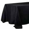 Richland Rectangle Tablecloth 90"x132" Black Set Of 10