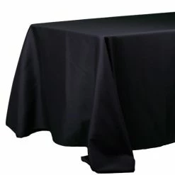 Richland Rectangle Tablecloth 90"x132" Black Set Of 10
