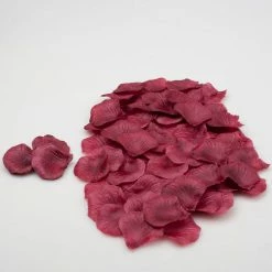 Richland Silk Rose Petals Dark Red 1000 Count Aisle Décor