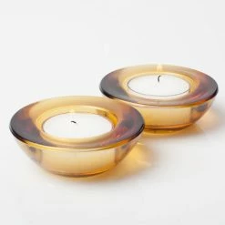 Richland Eastland Chunky Tealight Candle Holder Amber Set Of 96