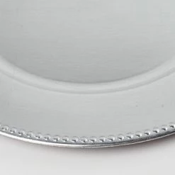 Richland Beaded Charger Plate 13" Silver Set Of 24 Weddings