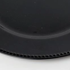 Richland Beaded Charger Plate 13" Black Weddings