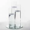 Eastland 12" Mirror And Tall Cylinder Vase Centerpiece With Richland Floating Candles Set Of 48 Centerpieces
