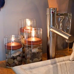 Ceremony Richland Floating Candles 3" Brown Set Of 12