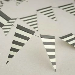 Richland Black & White 8 Foot Striped Mini Banner Party Decoration Shop By Event