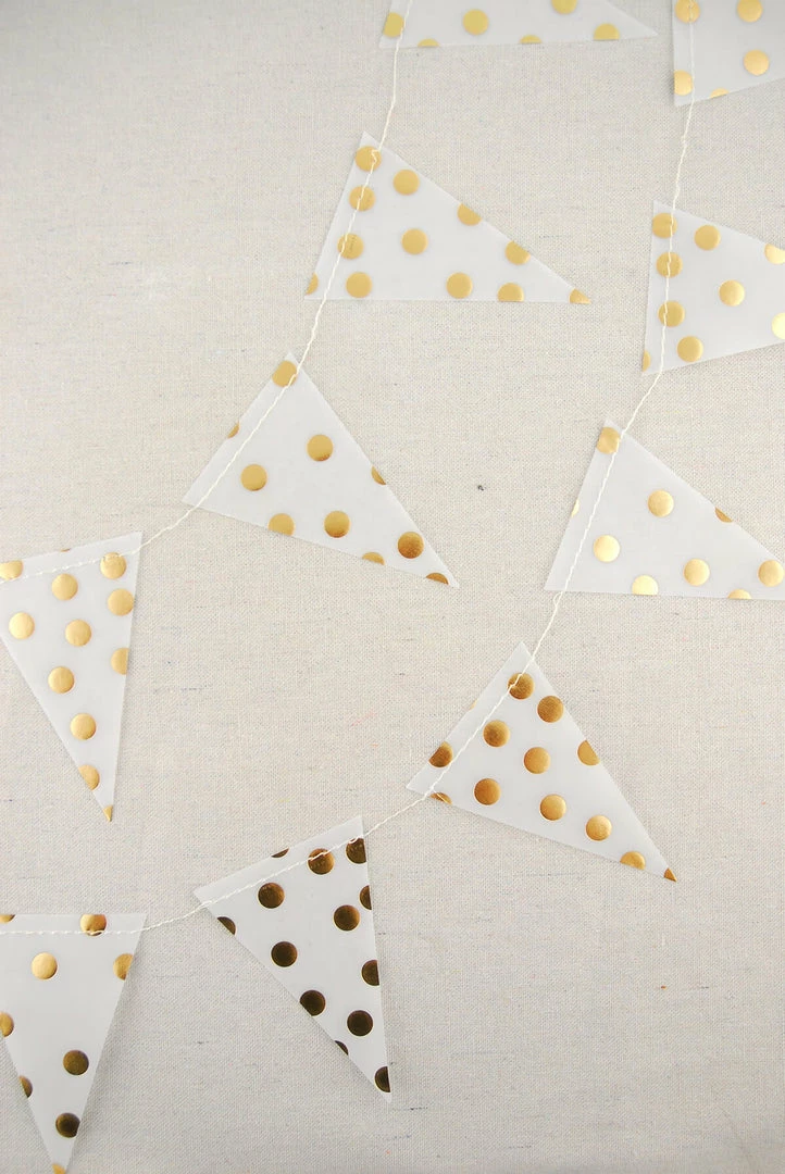 Save-On-Crafts Banner Pennant Vellum X32 Gold Dots Shop By Event 1 Save-On-Crafts Banner Pennant Vellum X32 Gold Dots Shop By Event