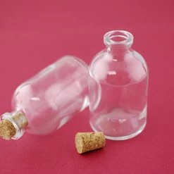 Richland Mini Glass Bottles With Cork 30ml 3in (Pack Of 10) Weddings