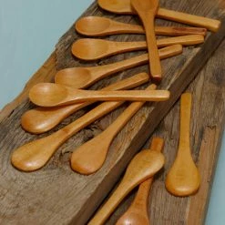 Richland Weddings Bamboo Wood 3.5" Spoons - Bag Of 12