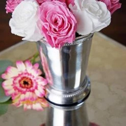 Richland Weddings Mint Julep Cup Vase Silver 4.5in