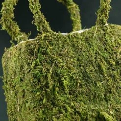 Richland Natural Preserved Moss Covered Purse Planter 8.75in Christmas