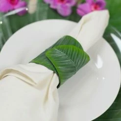 Richland Christmas 6 Banana Leaf Napkin Rings