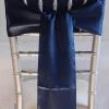 Richland Tablescape 10 Navy Blue Satin Chair Sashes 6x106