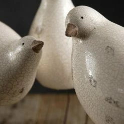 Richland 3 White Nellie Birds Crackle Glazed Shop By Event