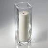 Richland Pillar Candle 9" & Eastland Square Holder 12" Set Of 12